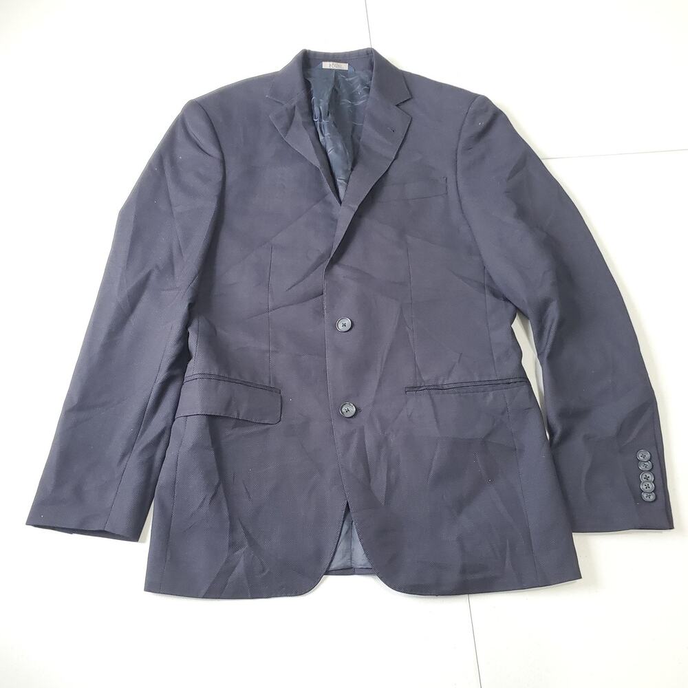 S.Cohen Suit Jacket Mens 38R Blue Wool Half Canvas Vitale Barberis Canonico